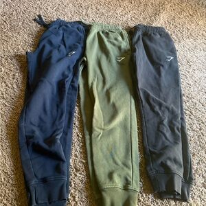 Gymshark Men’s XS joggers lot of three